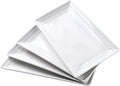 14 inch Ceramic Serving Platter - Rectangular Serving Trays Set of 4, Large Embossed Plates, Porcelain White Platters for Steak, Appetizer, Dessert, Tacos, Housewarming, Oven Dishwasher Safe