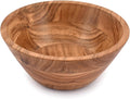 Acacia Wood Salad Bowl, Perfect for Salad, Vegetables Salad Bowl & Decorative Centerpiece Absolute Beautiful for Your Kitchen (9" x 9" x 4")