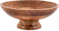 FRUIT BOWL Mango Wood Round Shaped Serving Bowl For Fruit,Dessert Platter Tray Dish Kitchen Dining Fruit,Dessert,Snack (12" x 12" x 5")