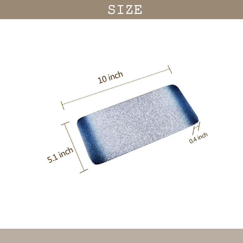 Sushi Plates, Ceramic Rectangular Platters Serving Trays Set, Sushi Dishes, Japanese Dinnerware Set, Set of 4