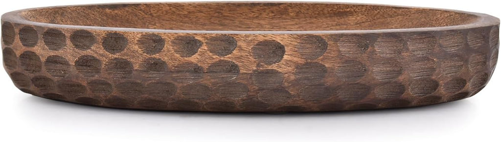 Mango Wood Decorative Bowl Home Decor Home Decorative Centerpiece Farmhouse Country, Restaurant, Café (14" x 6" x 2.3")