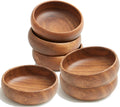 Acacia Wood Snack Serving Bowl, 6" x 2" (Set of 6)