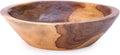 9 Inch Teak Wood Hand Carved Rustic Organic Bowl Small (9"-10" Diameter)