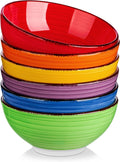 27 Oz Cereal Bowls Set of 6, Ceramic Bowls for Kitchen, 6 Inch Soup Bowls, Dishwasher & Microwave Safe